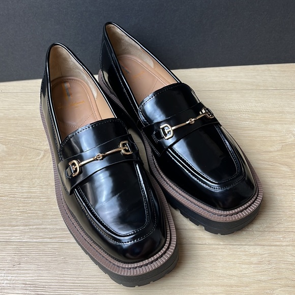 SAM EDELMAN Laurs Platform Lug Sole Loafer Black Size 10 US EUC - Picture 5 of 10